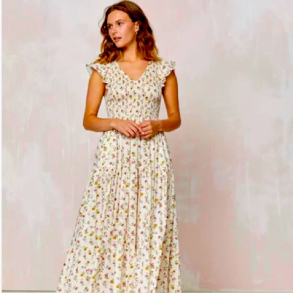 Christy Dawn Dresses & Skirts - Christy Dawn Bodie Dress in Cream Garden Sz M